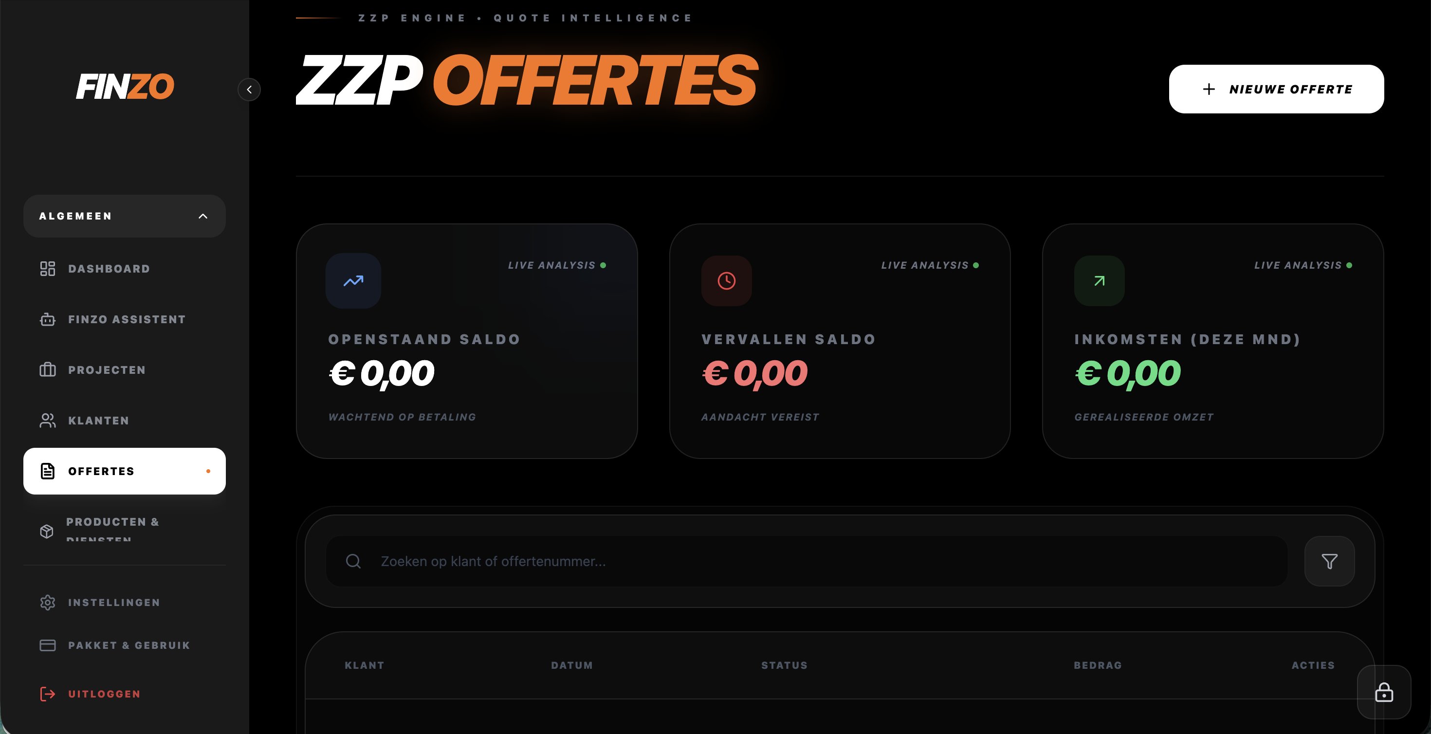 Finzo screen 2